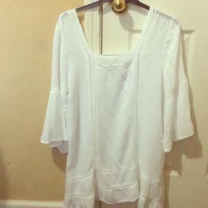 White linen dress